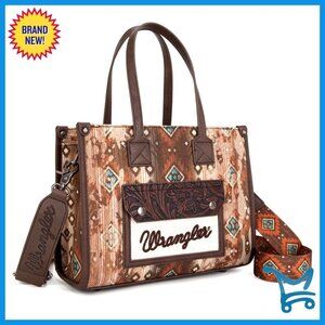 Aztec Pattern Tote Bag with Crossbody Strap, Zipper Closure, Spacious for Tablet